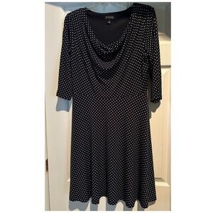 Enfocus Studio Navy Blue Polka Dot Dress - Sz 12